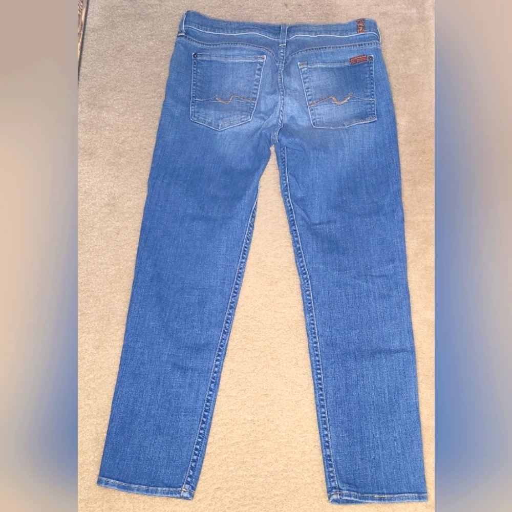 VINTAGE JOSEPHINA BOYFRIEND SKINNY 7 for  Mankind JEANS SIZE 31 Short Inseam